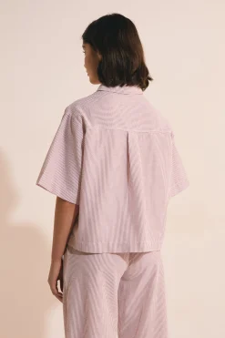 Chemise de pyjama avec coton gaufré