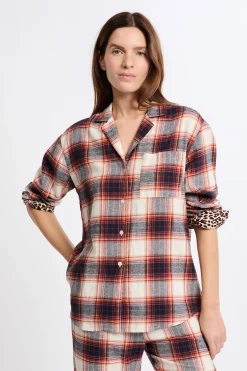 Chemise de pyjama à carreaux