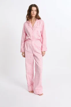 Chemise de pyjama en coton à motifs
