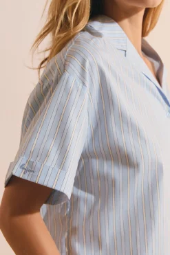 Chemise de pyjama en coton à rayures