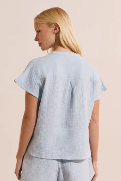 Chemise de pyjama en gaze de coton