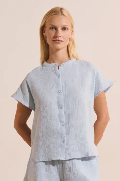 Chemise de pyjama en gaze de coton