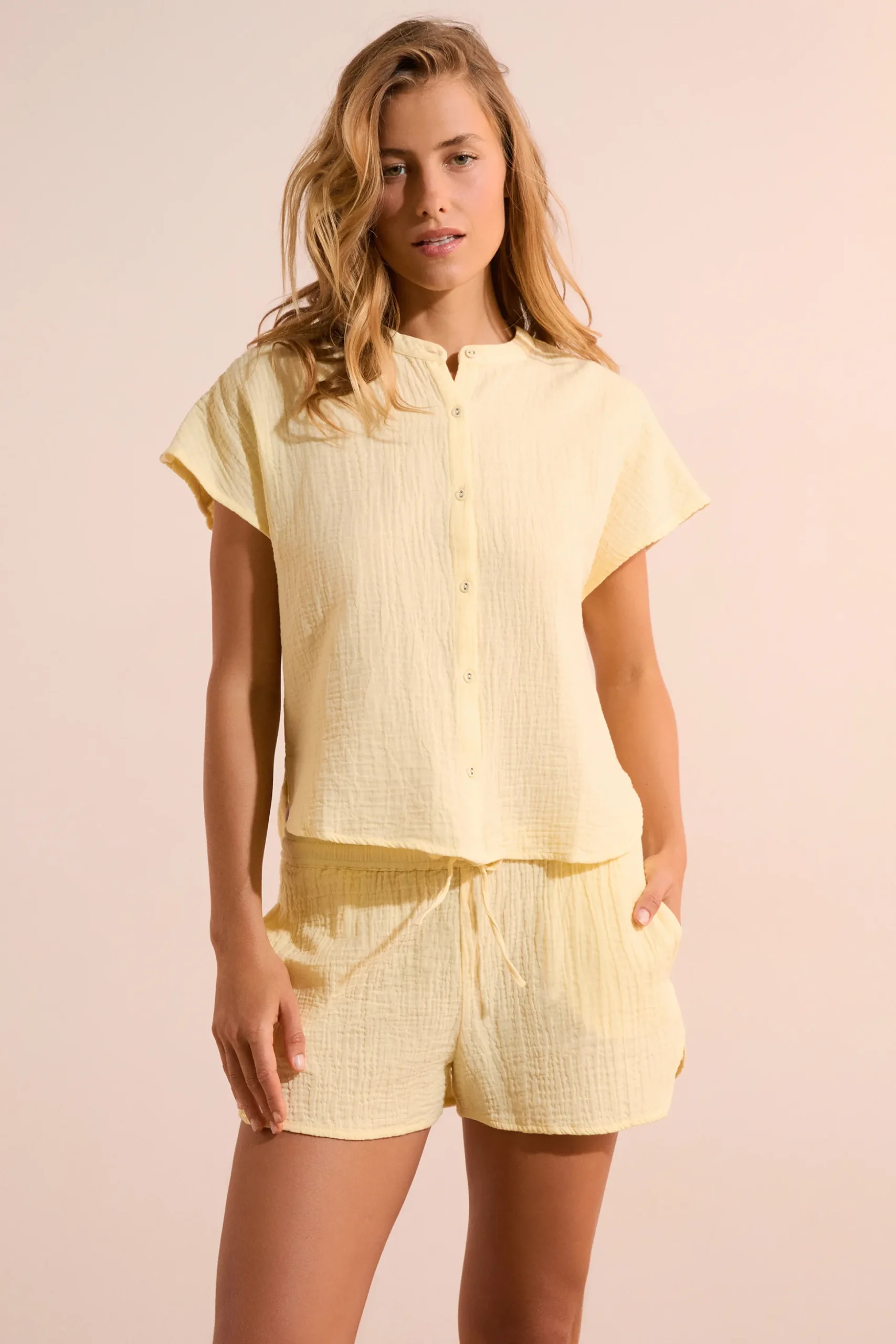 Chemise de pyjama en gaze de coton