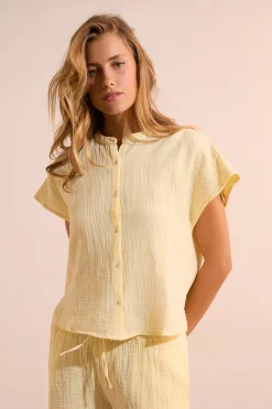 Chemise de pyjama en gaze de coton
