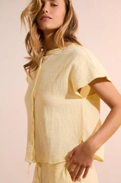 Chemise de pyjama en gaze de coton