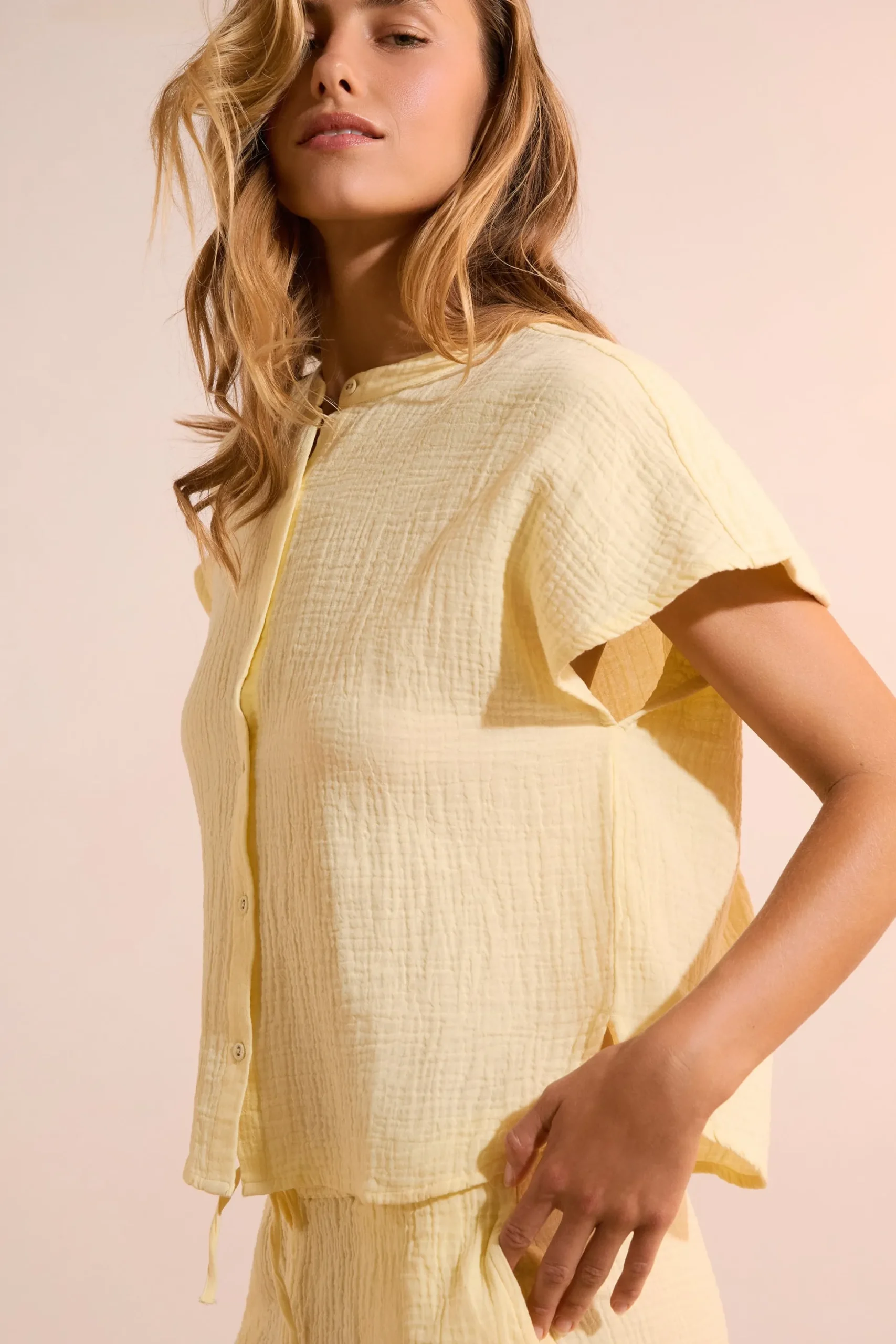 Chemise de pyjama en gaze de coton
