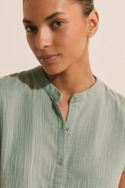 Chemise de pyjama en gaze de coton