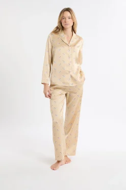 Chemise de pyjama en satin à motifs dalmatiens