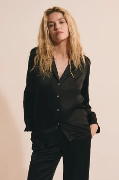 Chemise de pyjama en soie