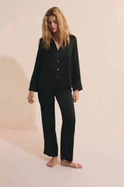 Chemise de pyjama en soie