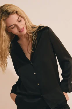 Chemise de pyjama en soie