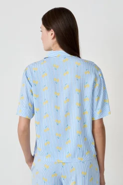 Chemise de pyjama à imprimés citrons