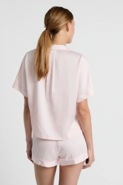 Chemise de pyjama manches courtes à imprimé fleur