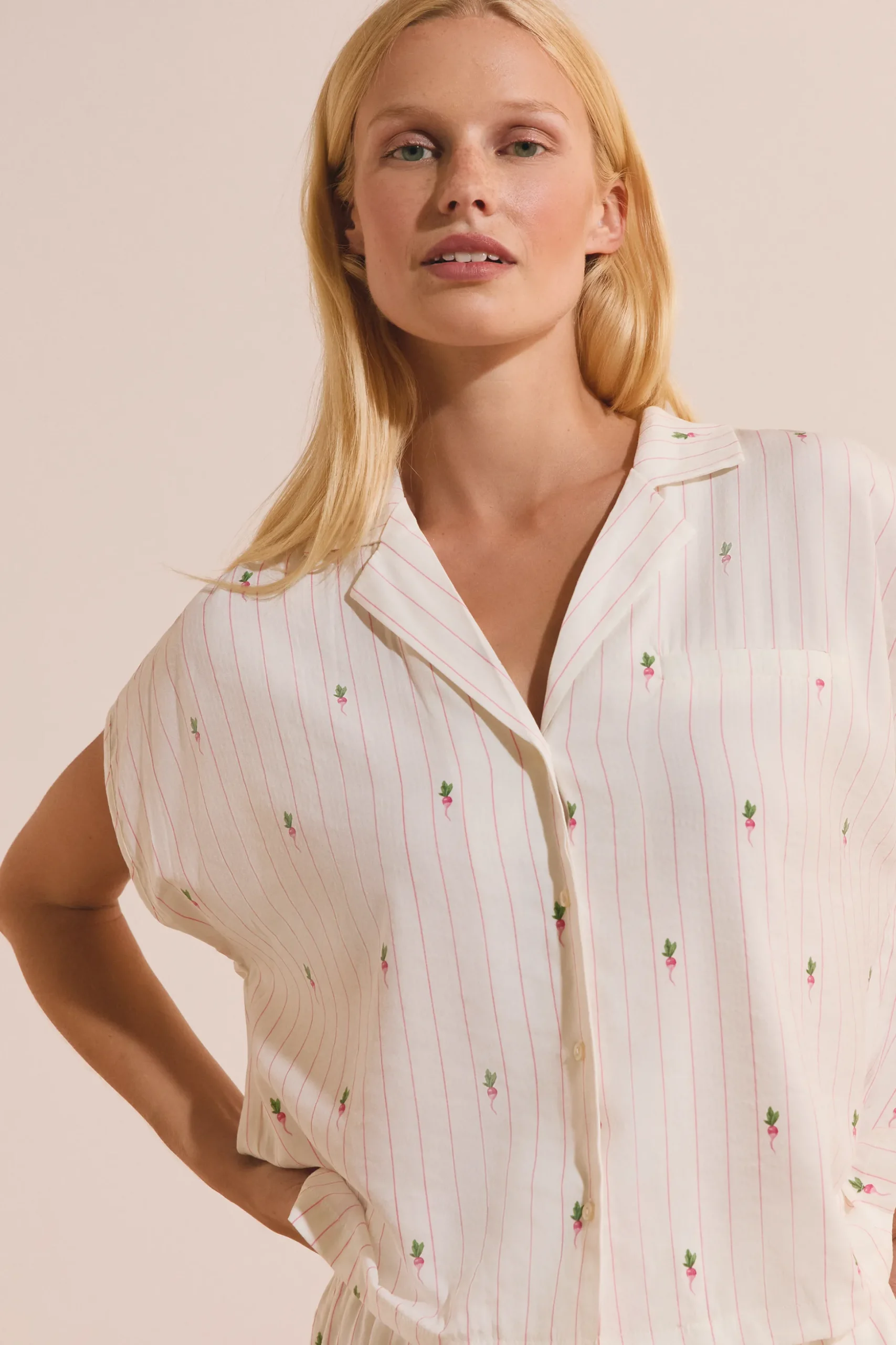 Chemise de pyjama à motifs