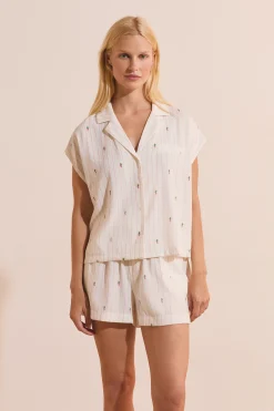 Chemise de pyjama à motifs