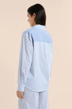 Chemise de pyjama à rayures avec coton