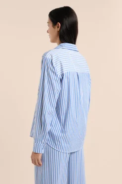 Chemise de pyjama à rayures avec coton