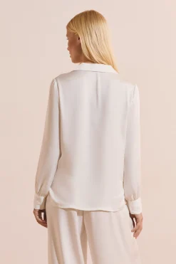 Chemise de pyjama satinée