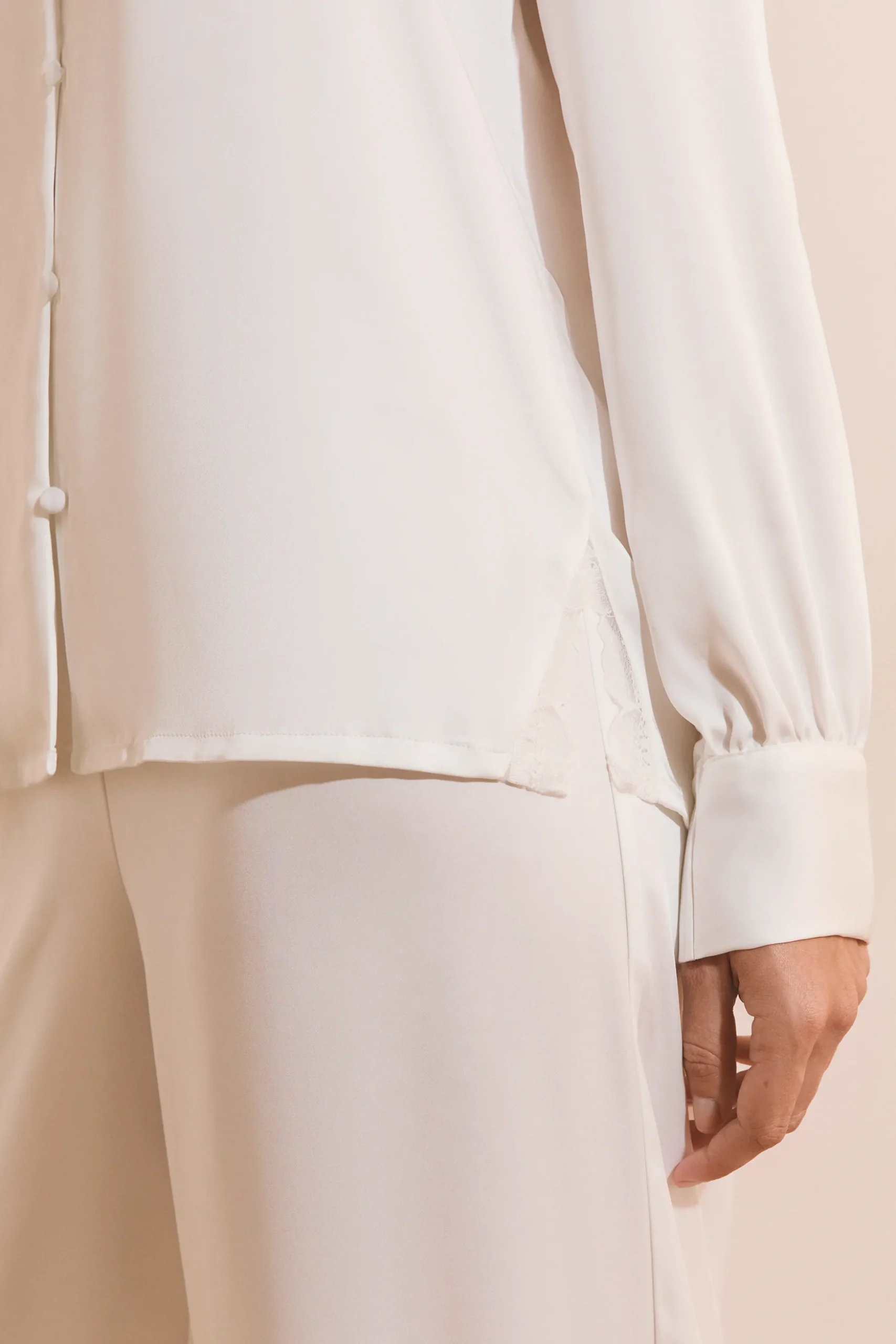 Chemise de pyjama satinée