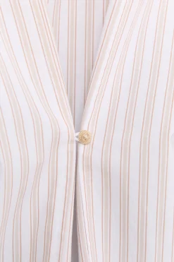 Chemise en coton rayée boutonnée dos