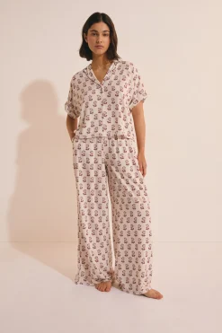 Chemise manches courtes à motifs