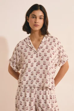 Chemise manches courtes à motifs