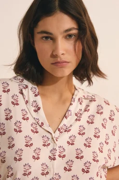 Chemise manches courtes à motifs