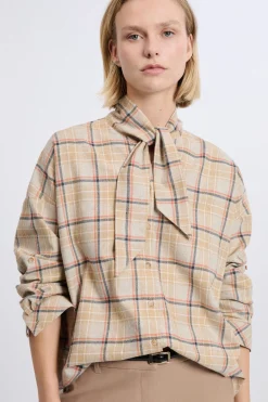 Chemise à motifs avec coton