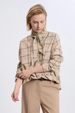 Chemise à motifs avec coton