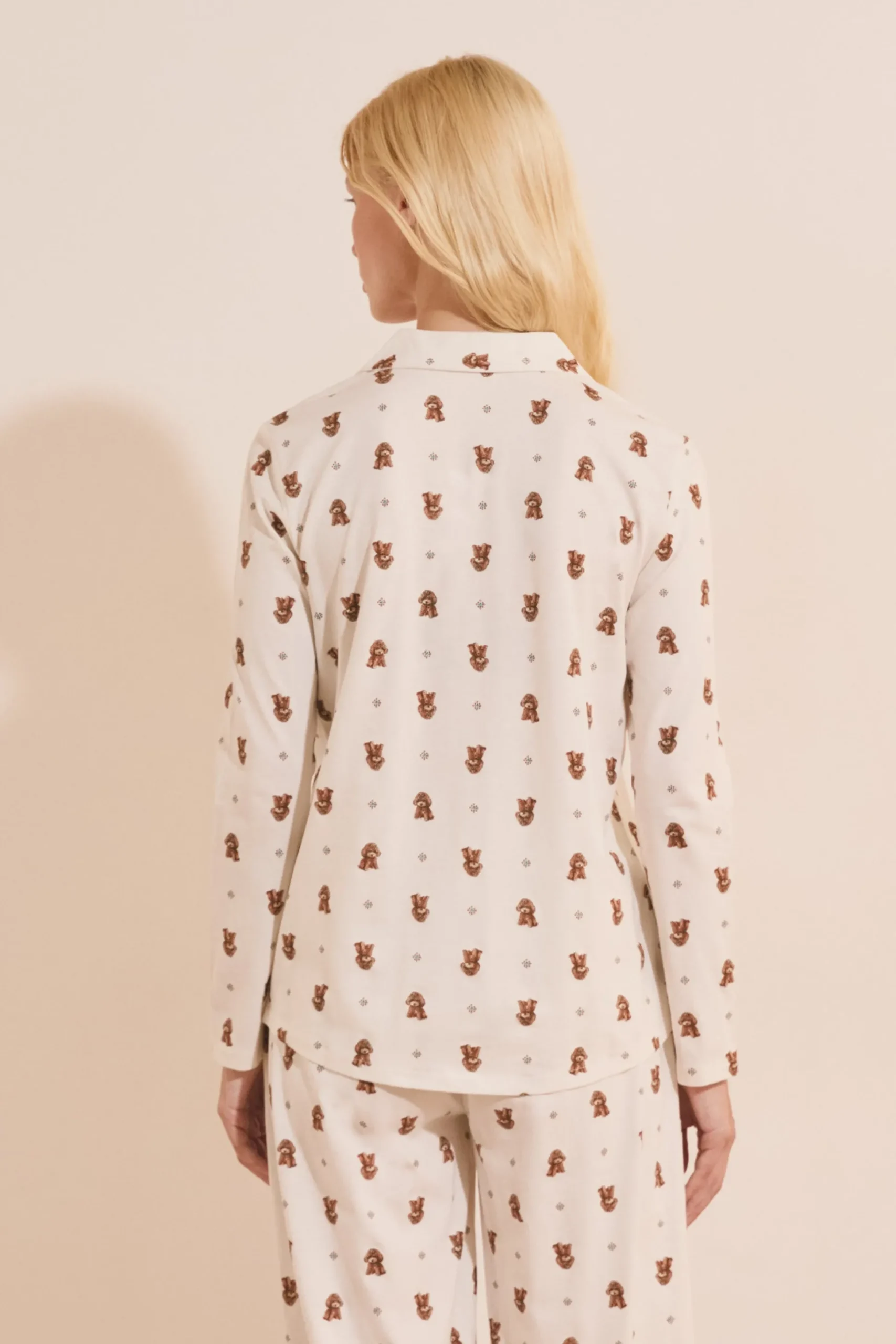 Chemise à motifs chiens en coton