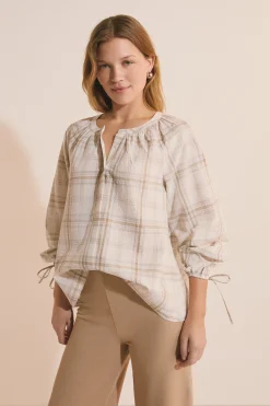 Chemise à motifs en coton