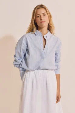Chemise à rayures avec coton