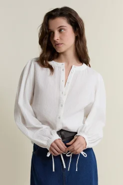 Chemise texturée en coton