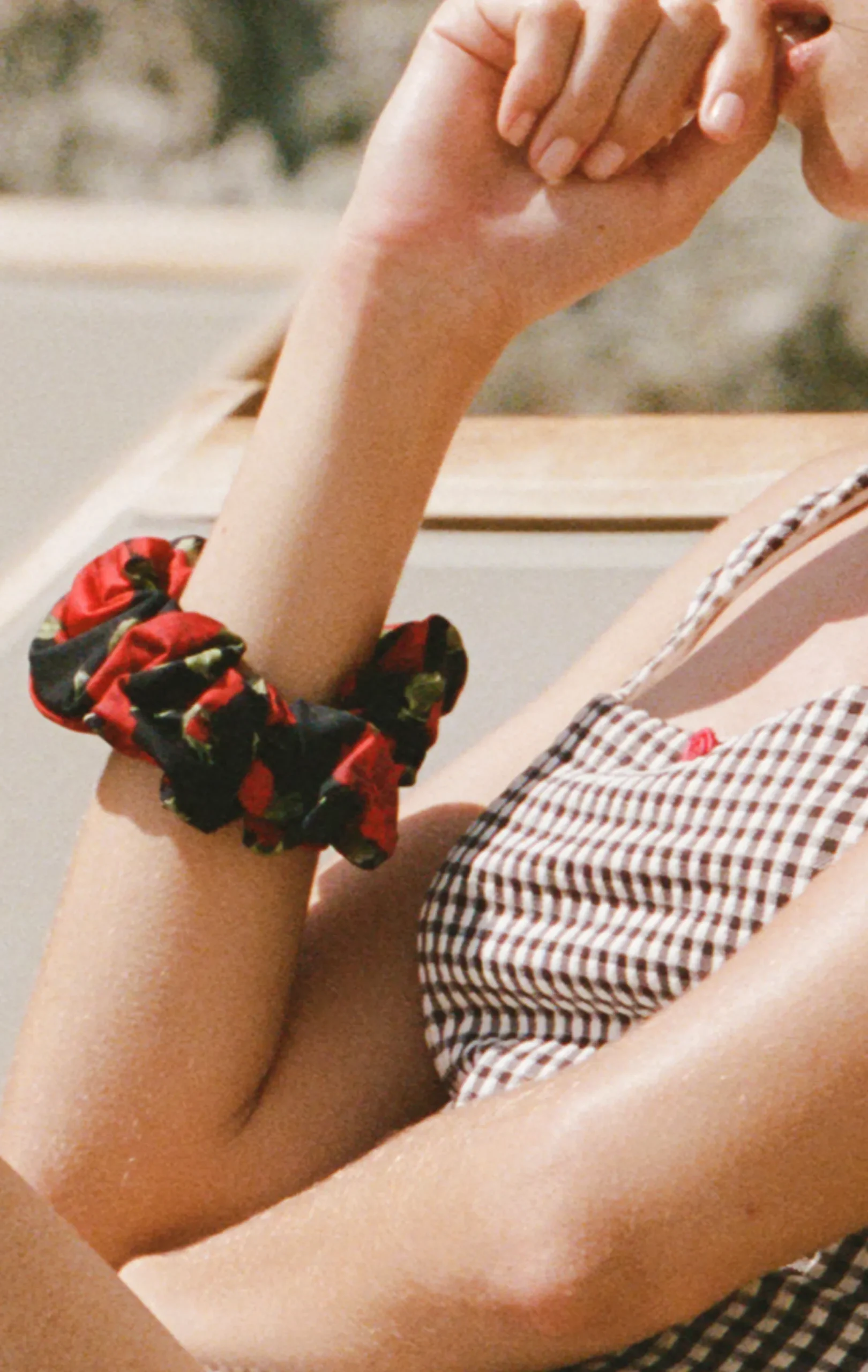 Chouchou à motif floral
