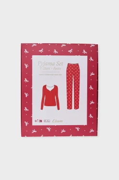 Coffret pyjama 2 pièces à motifs avec coton