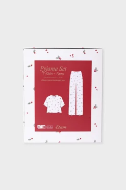 Coffret pyjama 2 pièces à motifs en coton