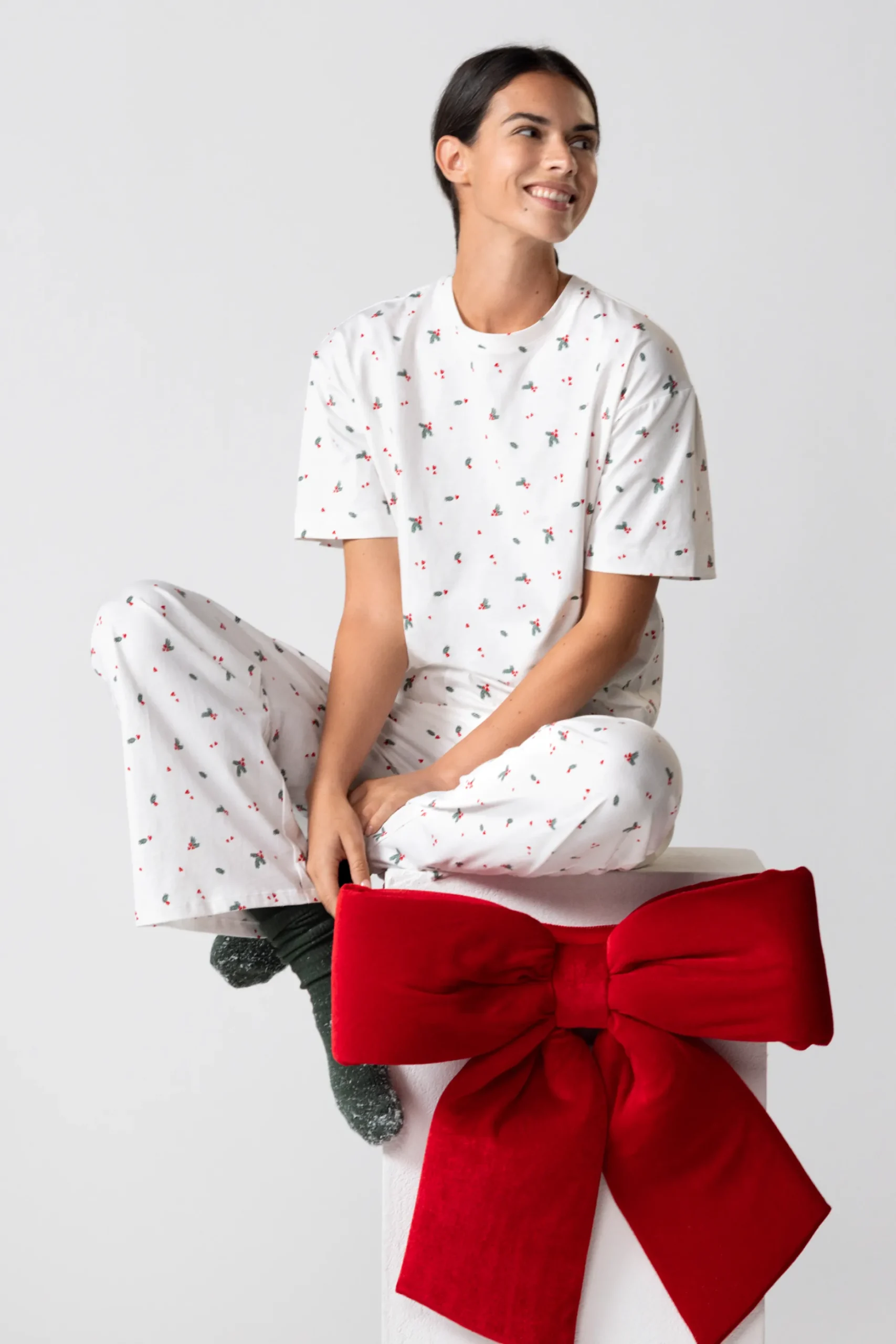 Coffret pyjama 2 pièces à motifs en coton