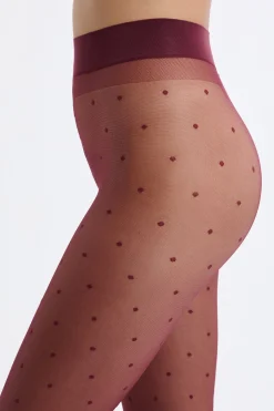 Collant transparent à motifs - 15 Deniers