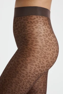 Collant transparent à motifs - 30 Deniers