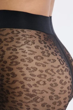 Collant transparent à motifs - 30 Deniers