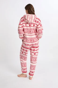 Combinaison de pyjama à motifs avec capuche