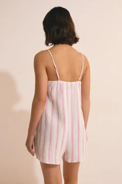 Combishort en gaze de coton