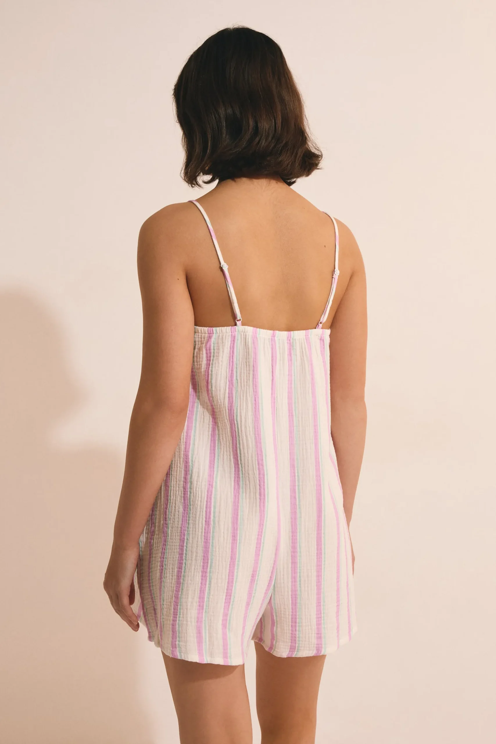 Combishort en gaze de coton