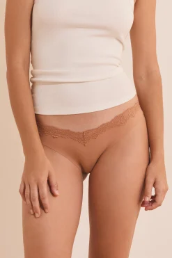Culotte avec détail dentelle