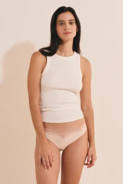 Culotte avec détail dentelle