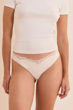Culotte avec détail dentelle
