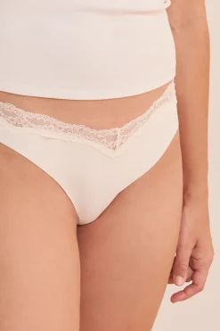 Culotte avec détail dentelle