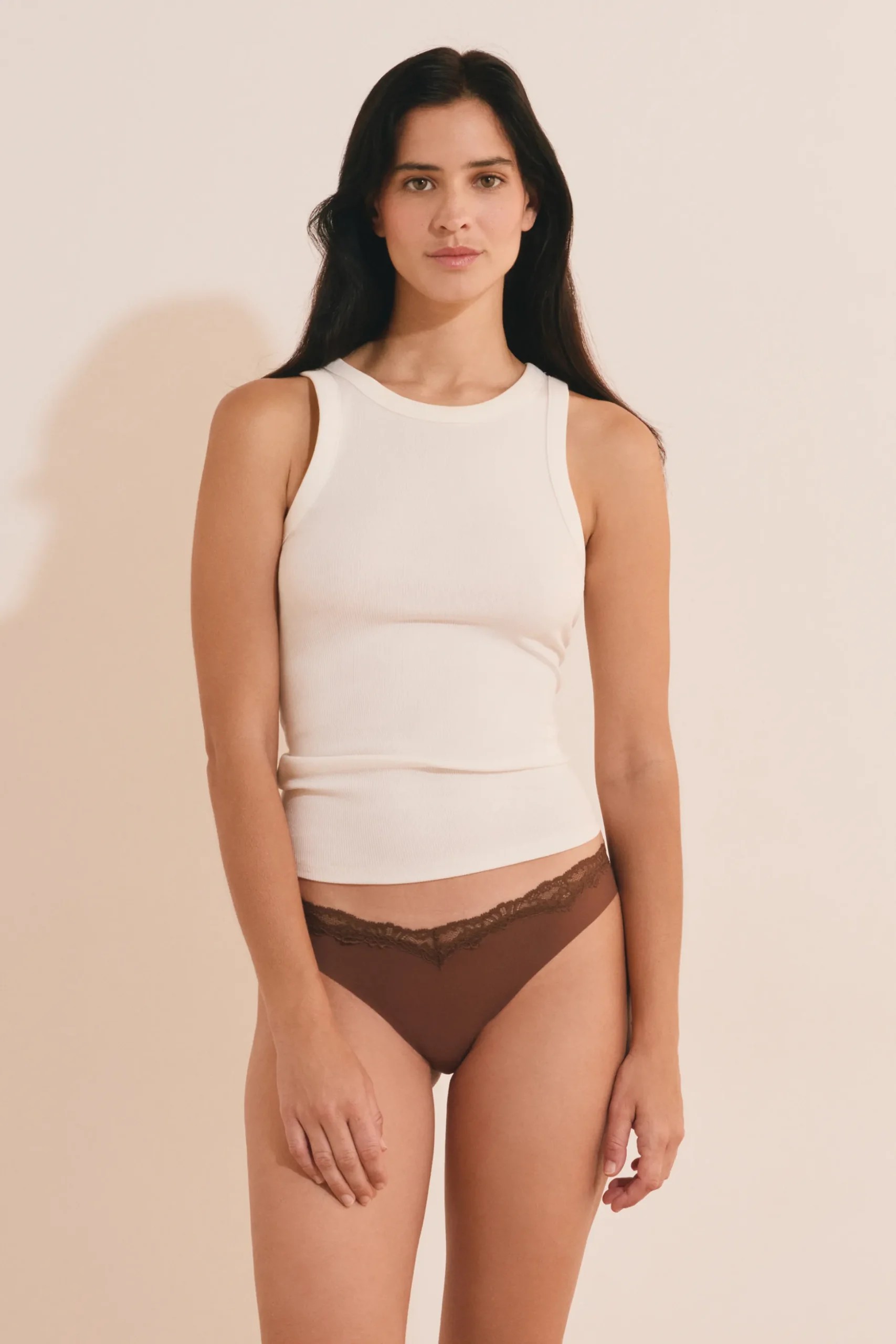 Culotte avec détail dentelle