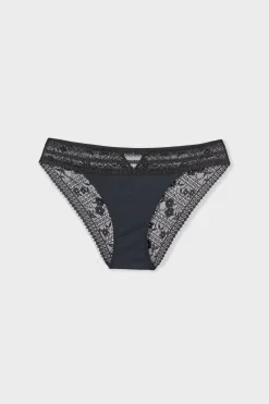 Culotte en dentelle et microfibre