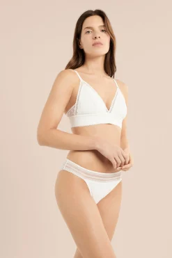 Culotte en dentelle et microfibre sans teinture
